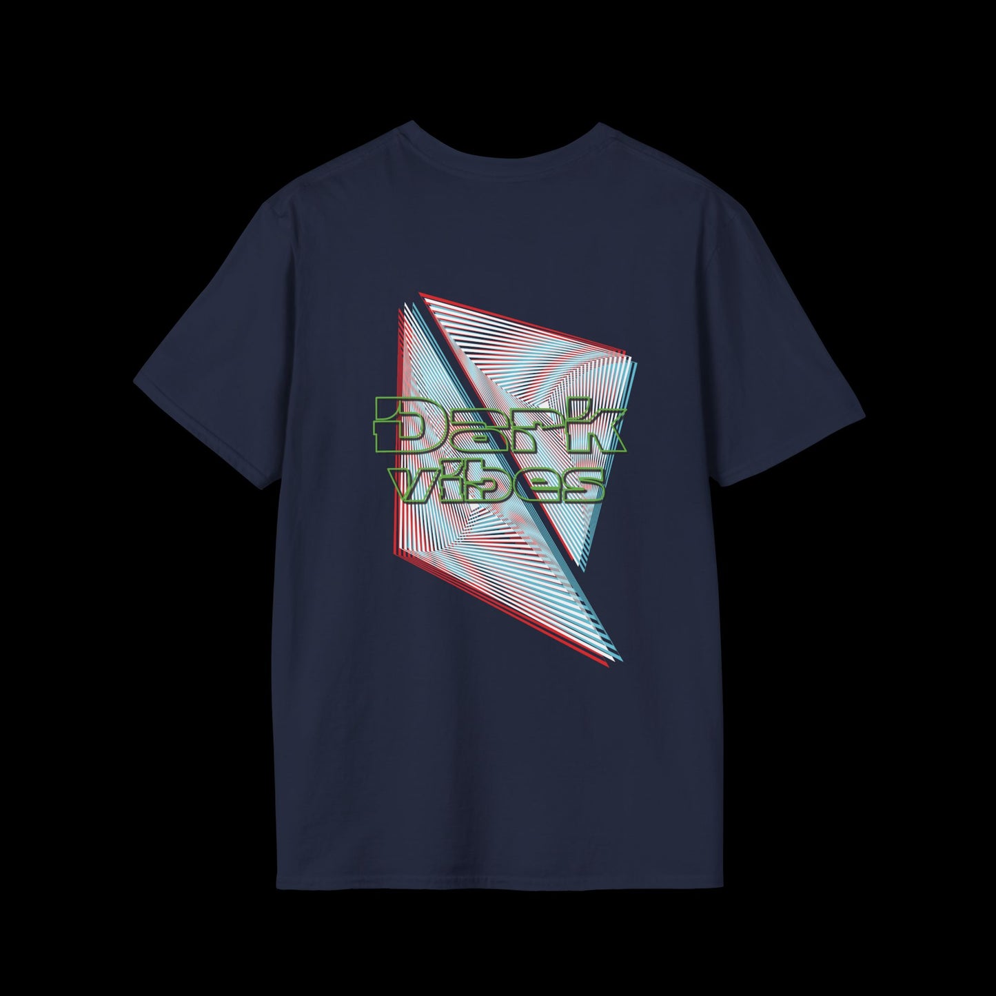 Dark Vibes: Futuristic Geometric T-Shirt