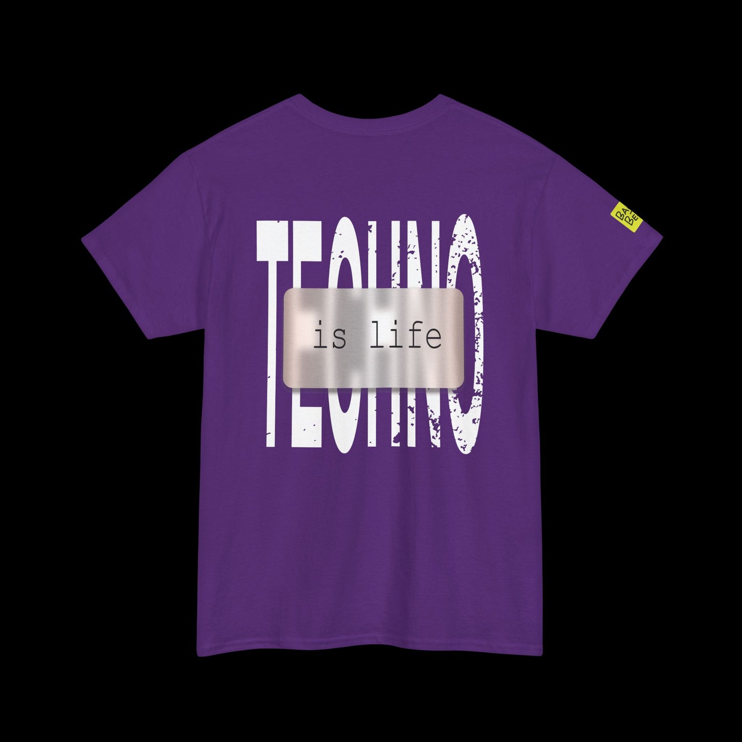 Techno Is Life Back Print t-shirt — Oversized Type Graphic