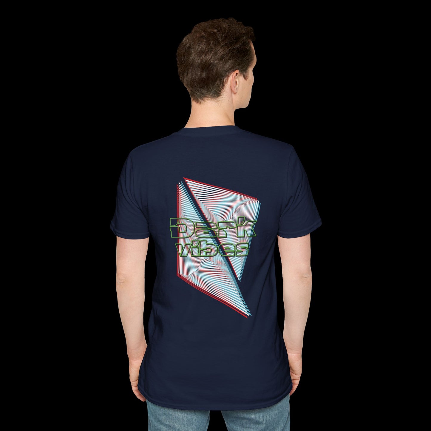 Dark Vibes: Futuristic Geometric T-Shirt