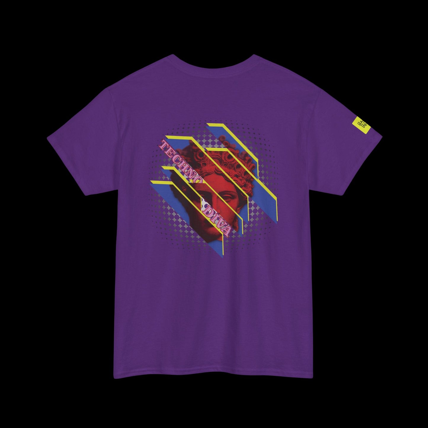 Techno Diva Back Print t-shirt — Statue Graphic Rave Street wear