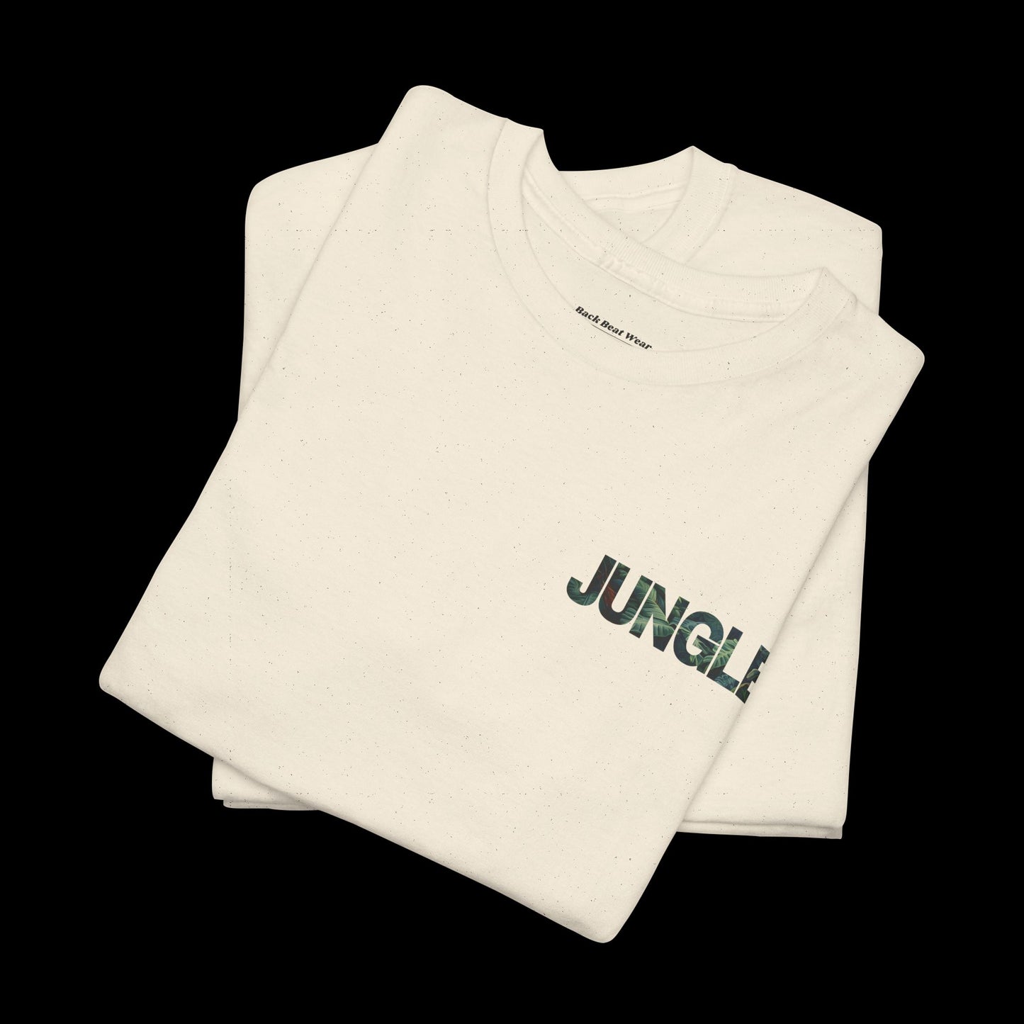JUNGLE t-shirt – Back Print Leaf Pattern Street wear