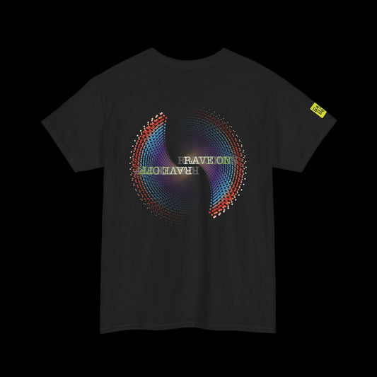 Rave On Rave Off Back Print t-shirt — Psychedelic Techno Graphic