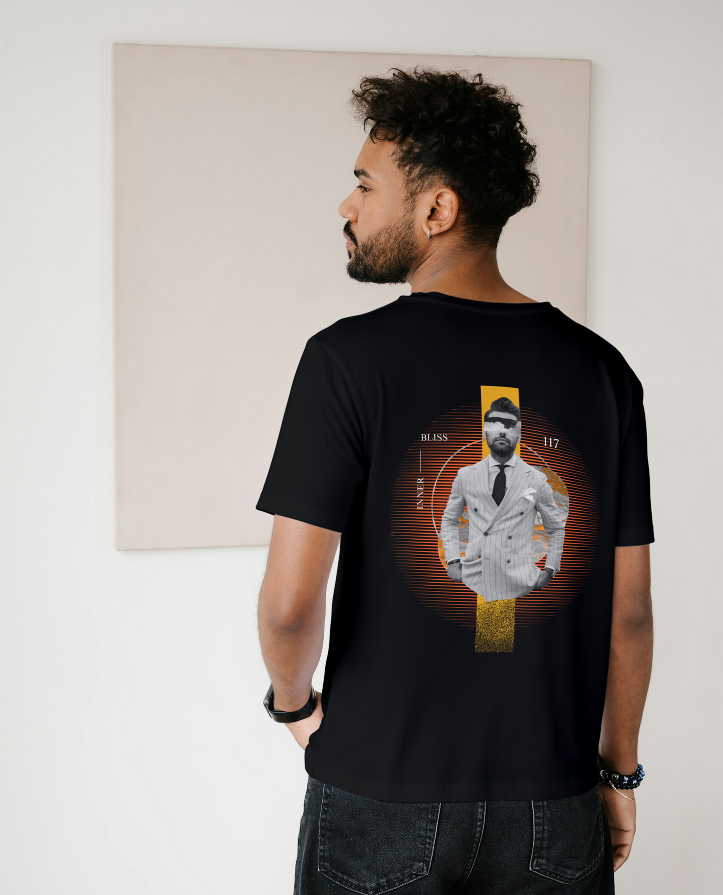 Man in Suit T-Shirt | Modern Art & Style | Backbeat Wear