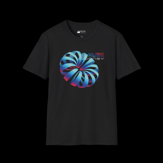 Music Journey Front Print | 3D Abstract Techno Design  BackBeat Wear T-Shirt