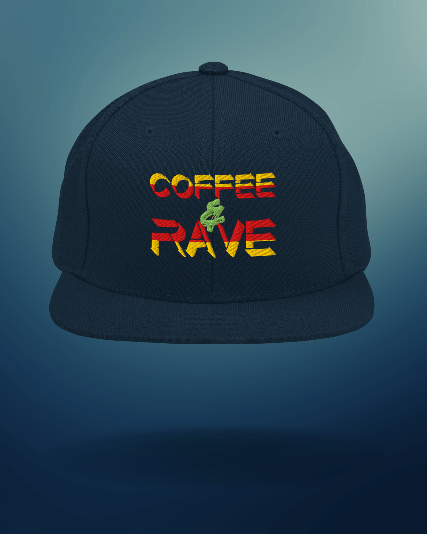 Coffee & Rave Embroidered Snapback Hat – Streetwear Festival Cap