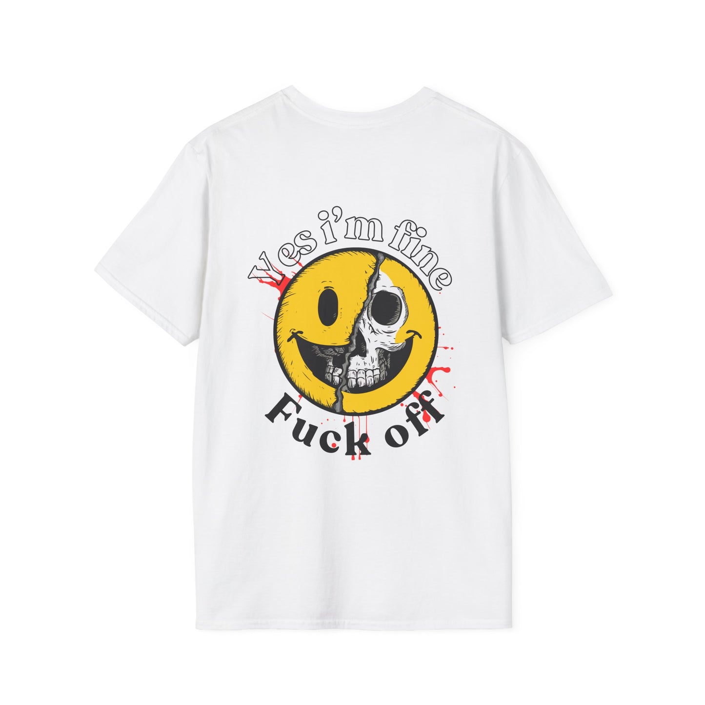 Yes I'm Fine T-Shirt | Edgy Skull Design | Backbeat Wear