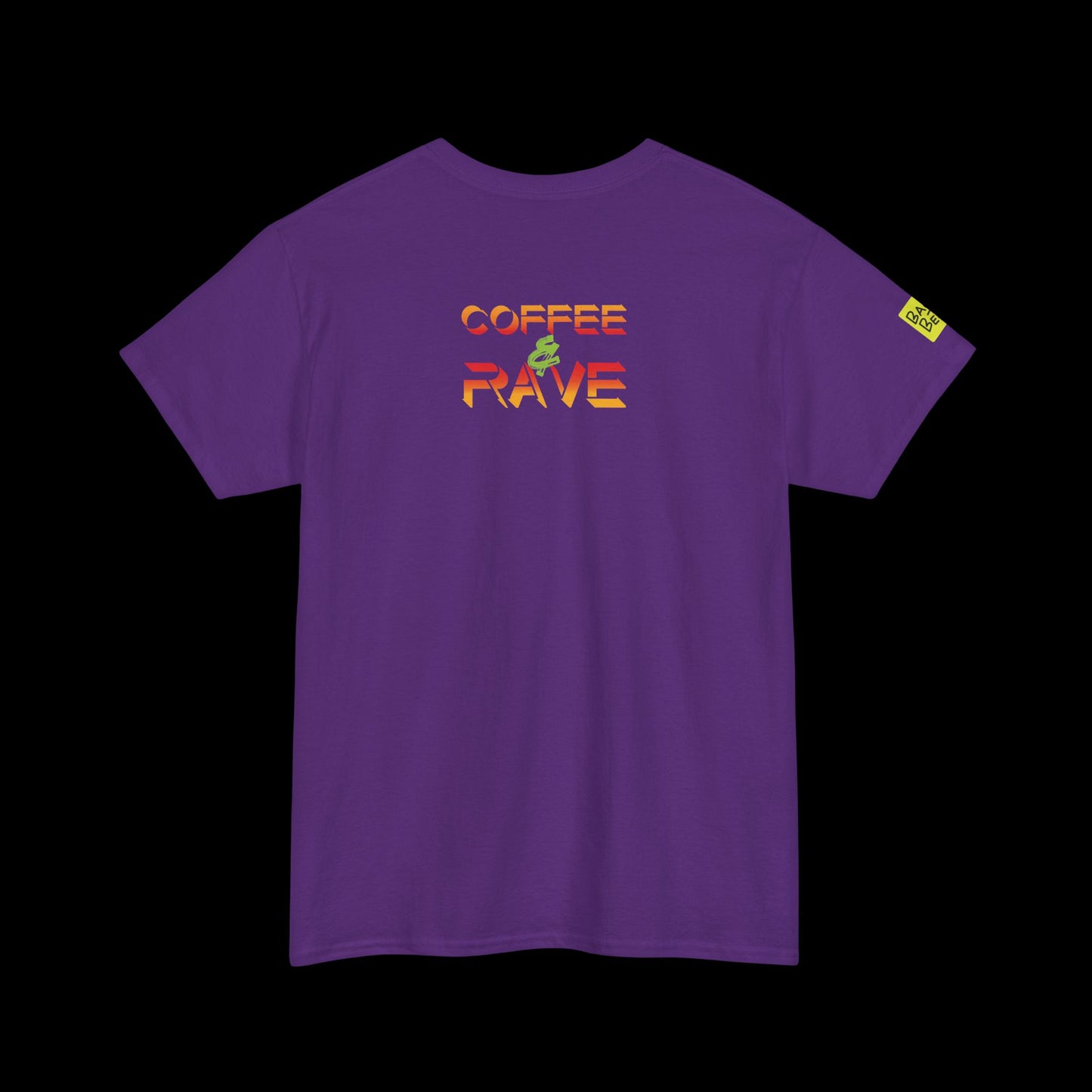 Coffee & Rave T-Shirt | Bold Festival Front Graphic Tee