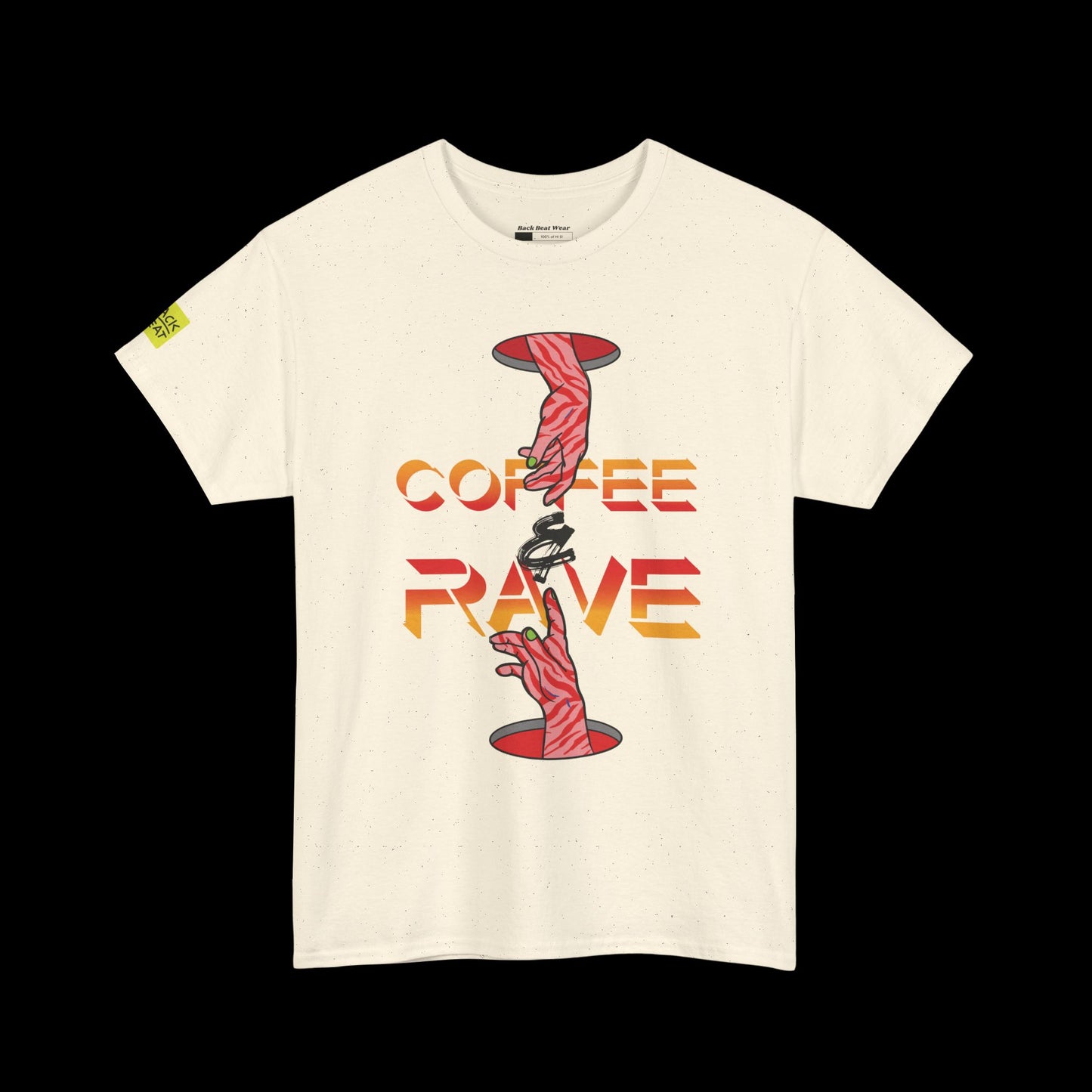 Coffee & Rave T-Shirt | Bold Festival Front Graphic Tee