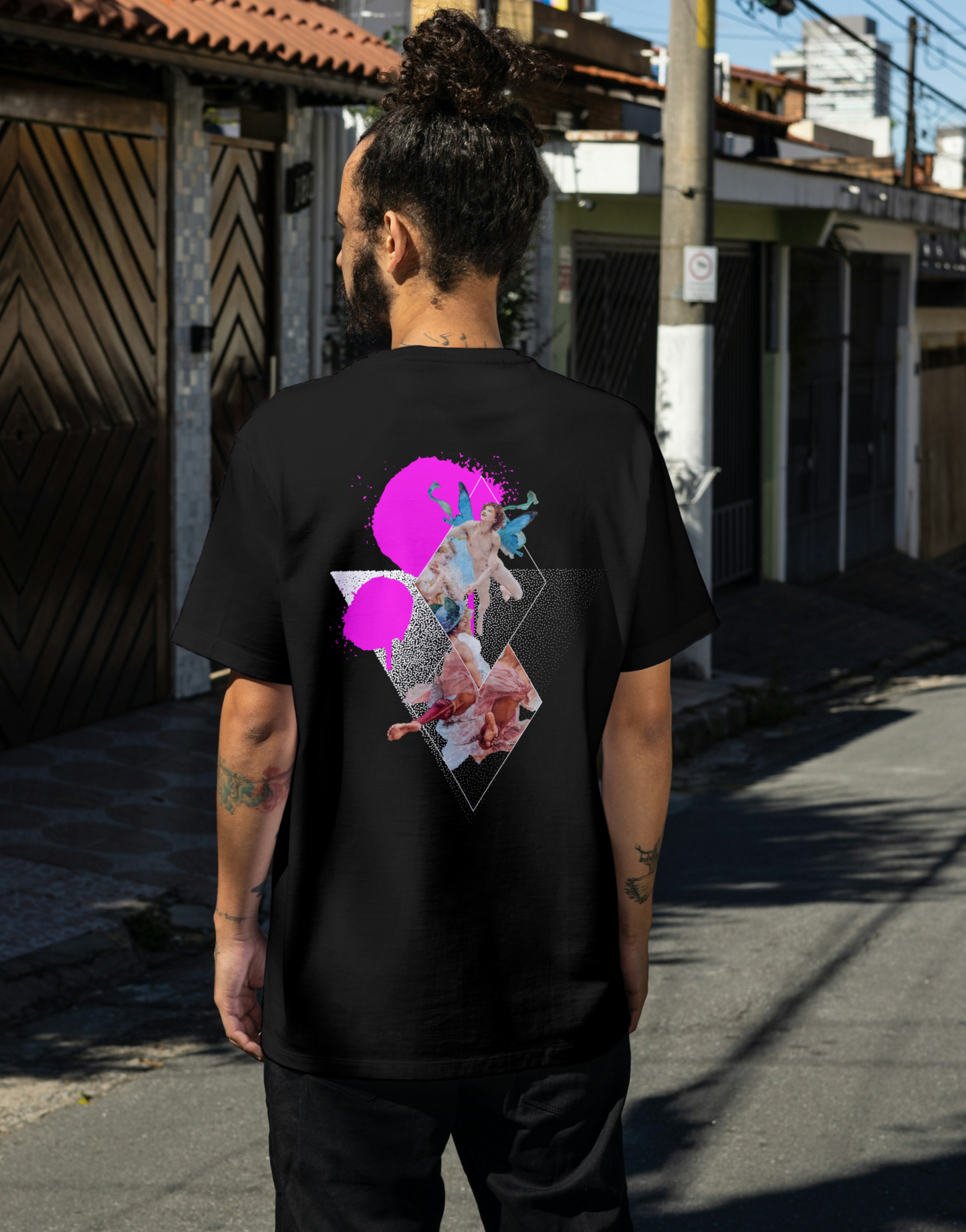 Whimsical Wings: Surreal Butterfly Spray Collage | Artistic Tee | Backbeat Wear