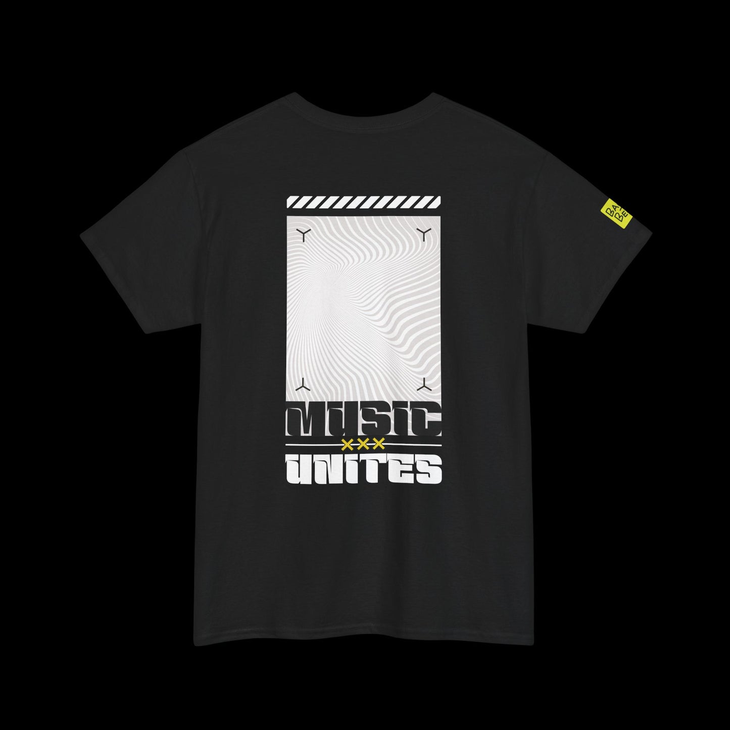 Music Unites Back Print t-shirt — Minimal Rave Graphic Tee