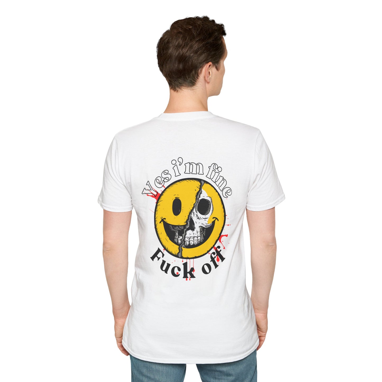 Yes I'm Fine T-Shirt | Edgy Skull Design | Backbeat Wear