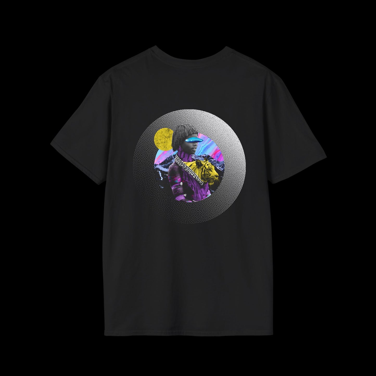 Neo Tribal Warrior: Futuristic Jungle T-Shirt