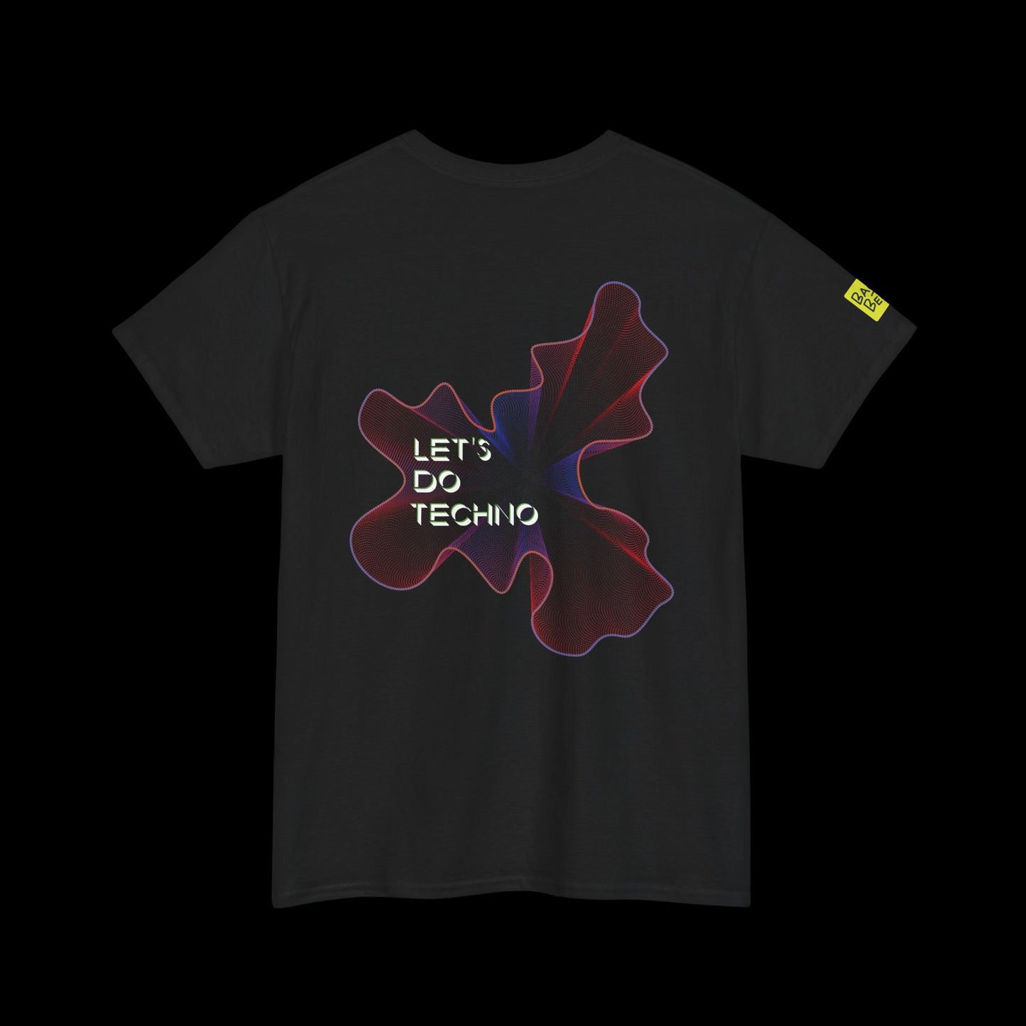 Let’s Do Techno Back Print t-shirt — Minimal Waveform Rave Graphic