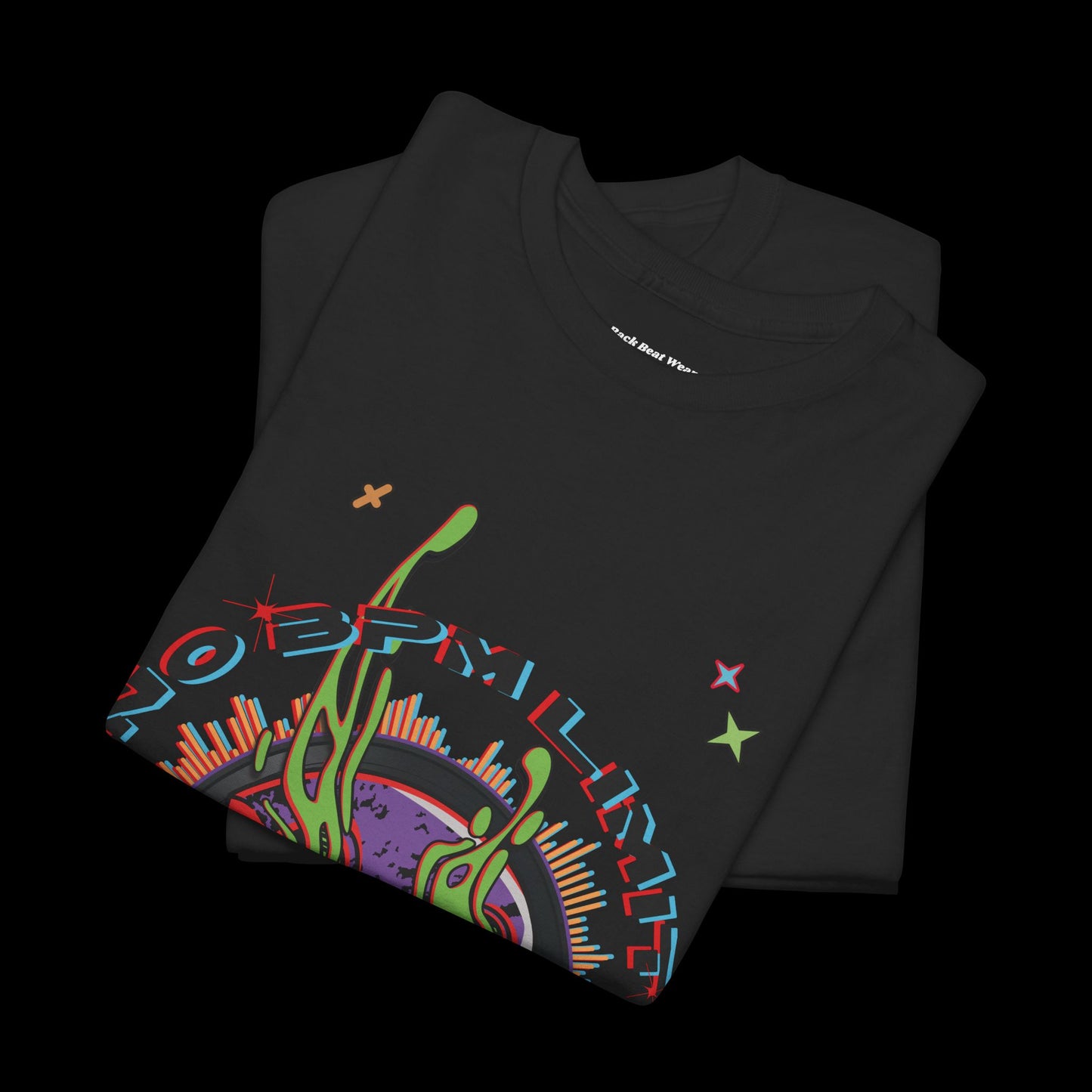 No BPM Limit Vinyl Skull: Front Print T-Shirt