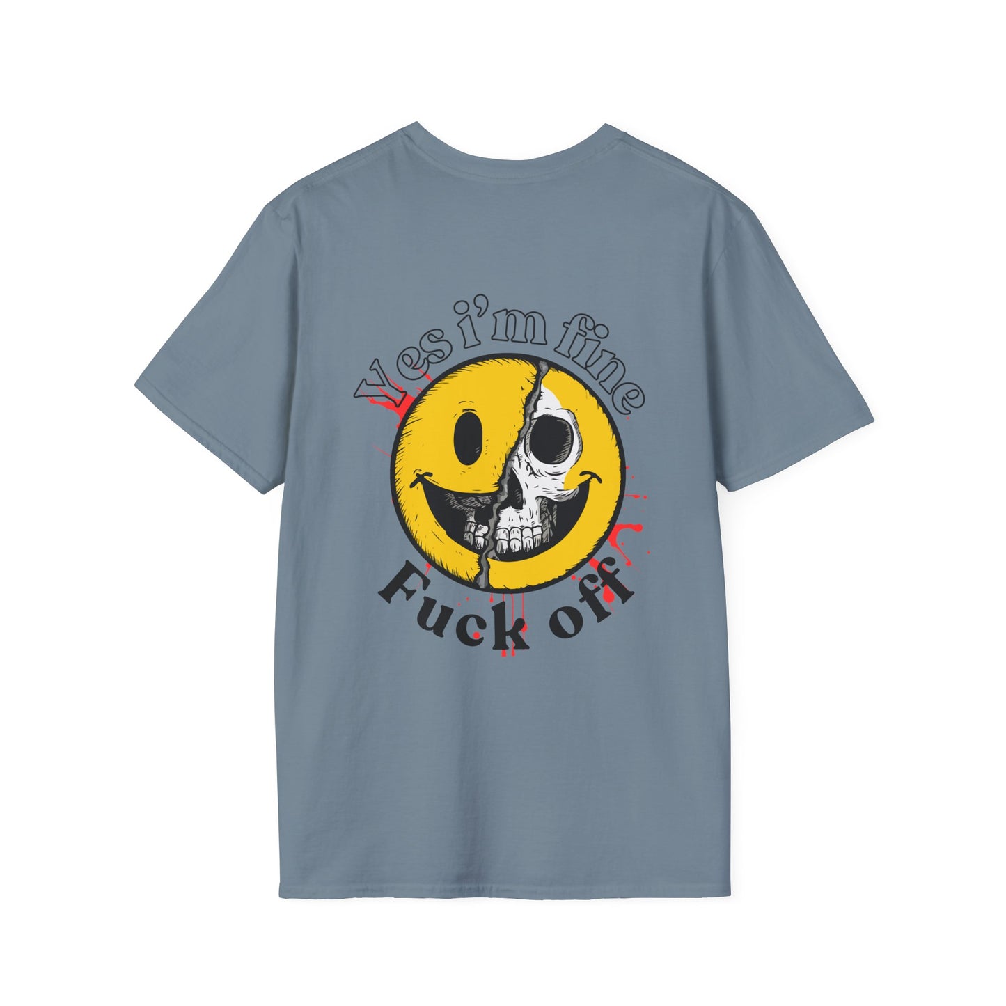 Yes I'm Fine T-Shirt | Edgy Skull Design | Backbeat Wear