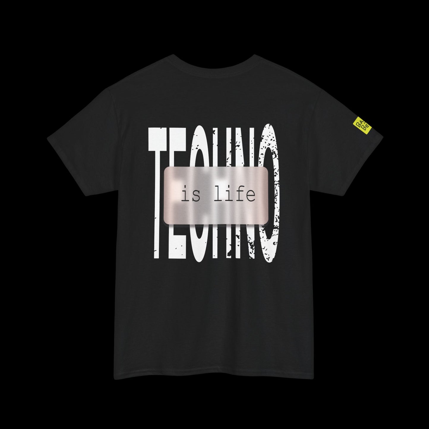 Techno Is Life Back Print t-shirt — Oversized Type Graphic