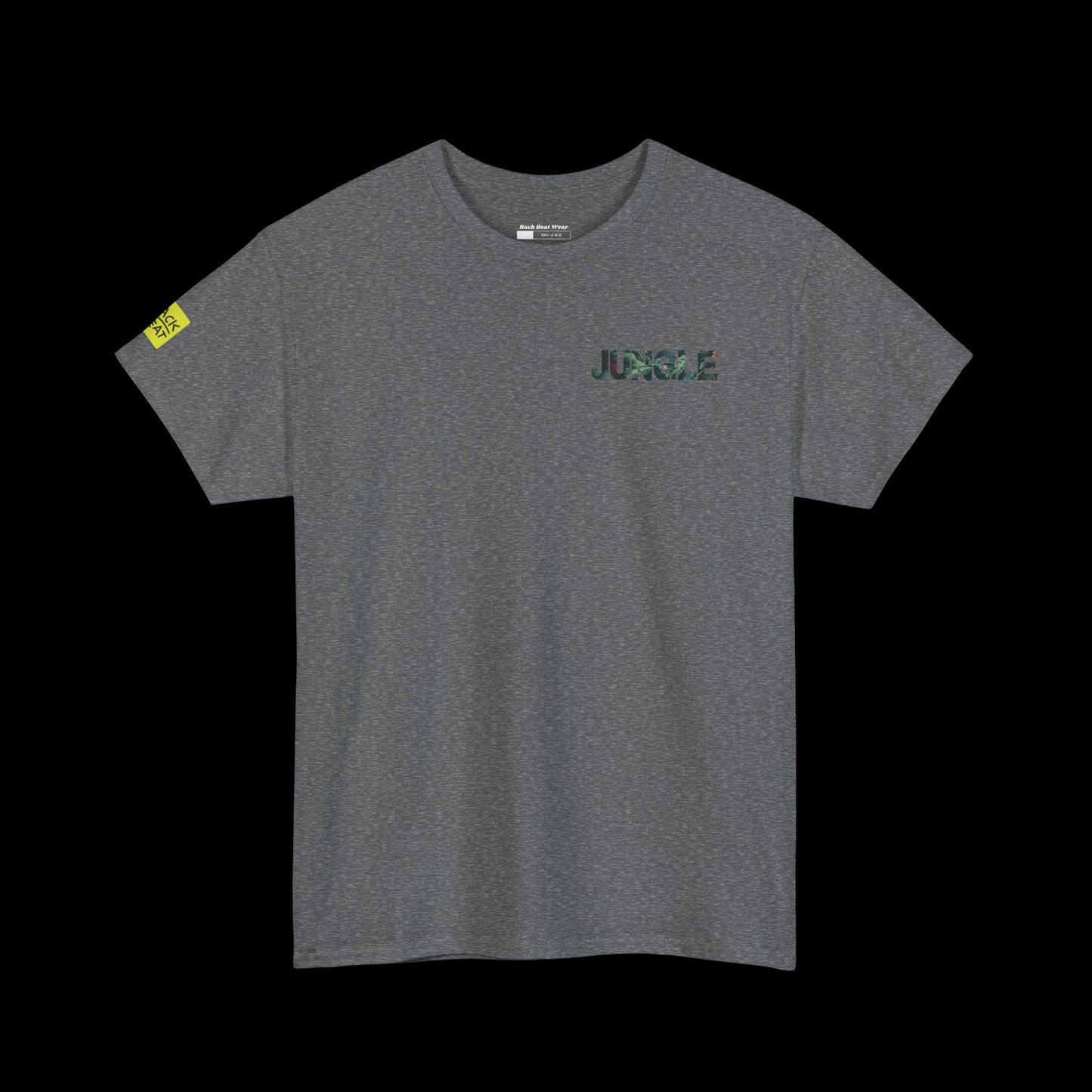 JUNGLE t-shirt – Back Print Leaf Pattern Street wear