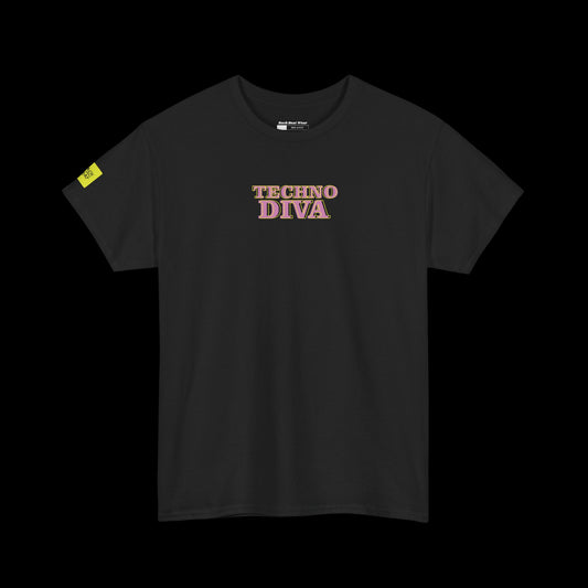 Techno Diva Back Print t-shirt — Statue Graphic Rave Street wear