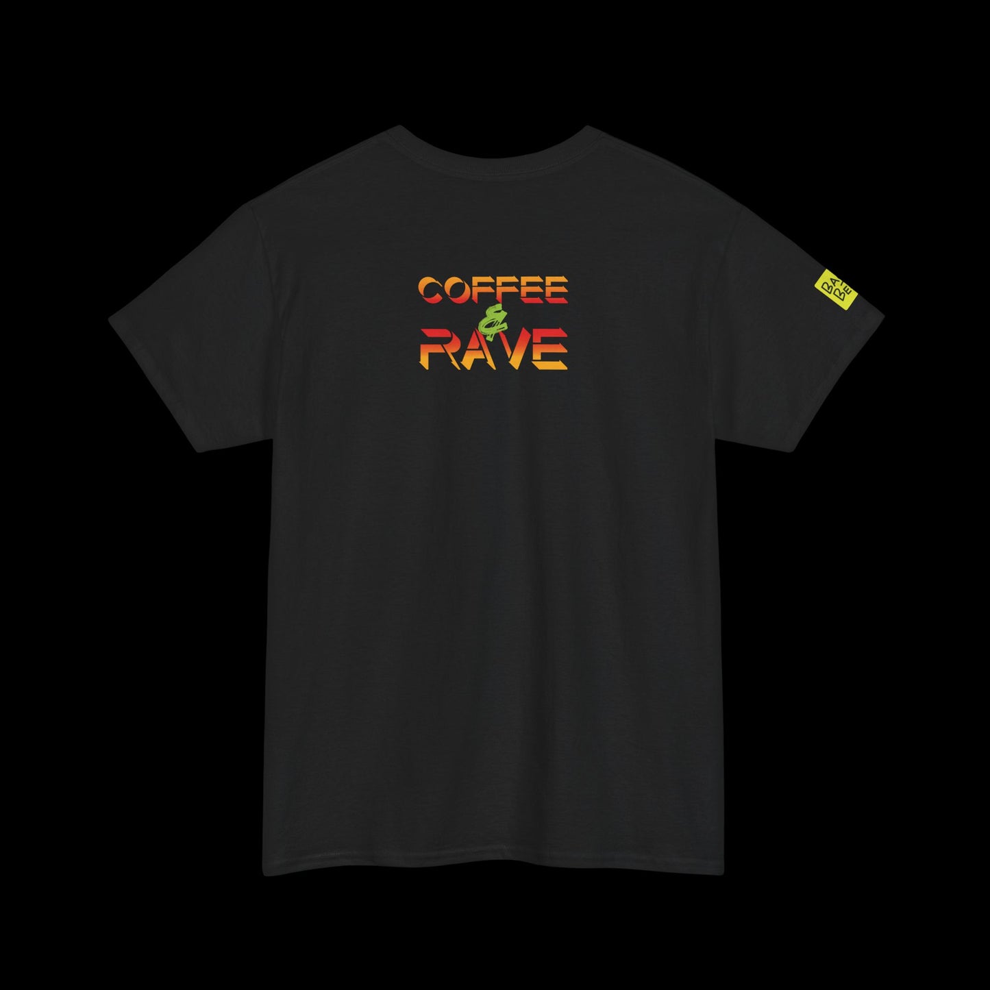 Coffee & Rave T-Shirt | Bold Festival Front Graphic Tee
