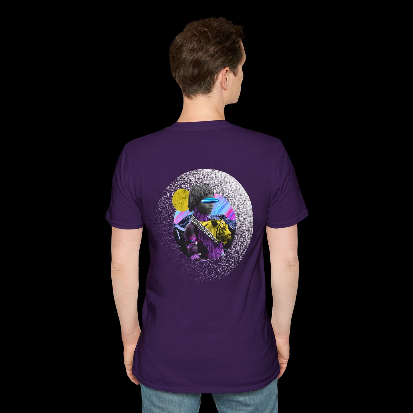Neo Tribal Warrior: Futuristic Jungle T-Shirt