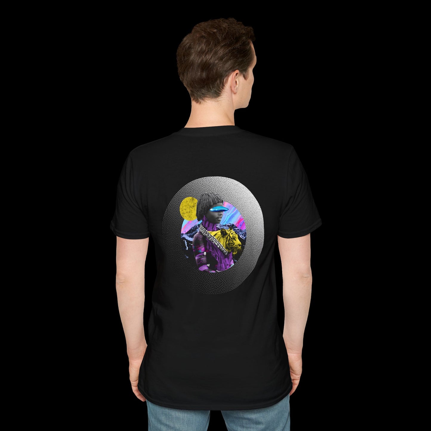Neo Tribal Warrior: Futuristic Jungle T-Shirt