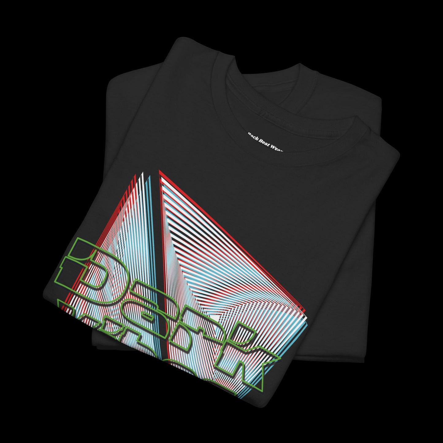 Dark Vibes Front Print t-shirt — Geometric Techno Graphic