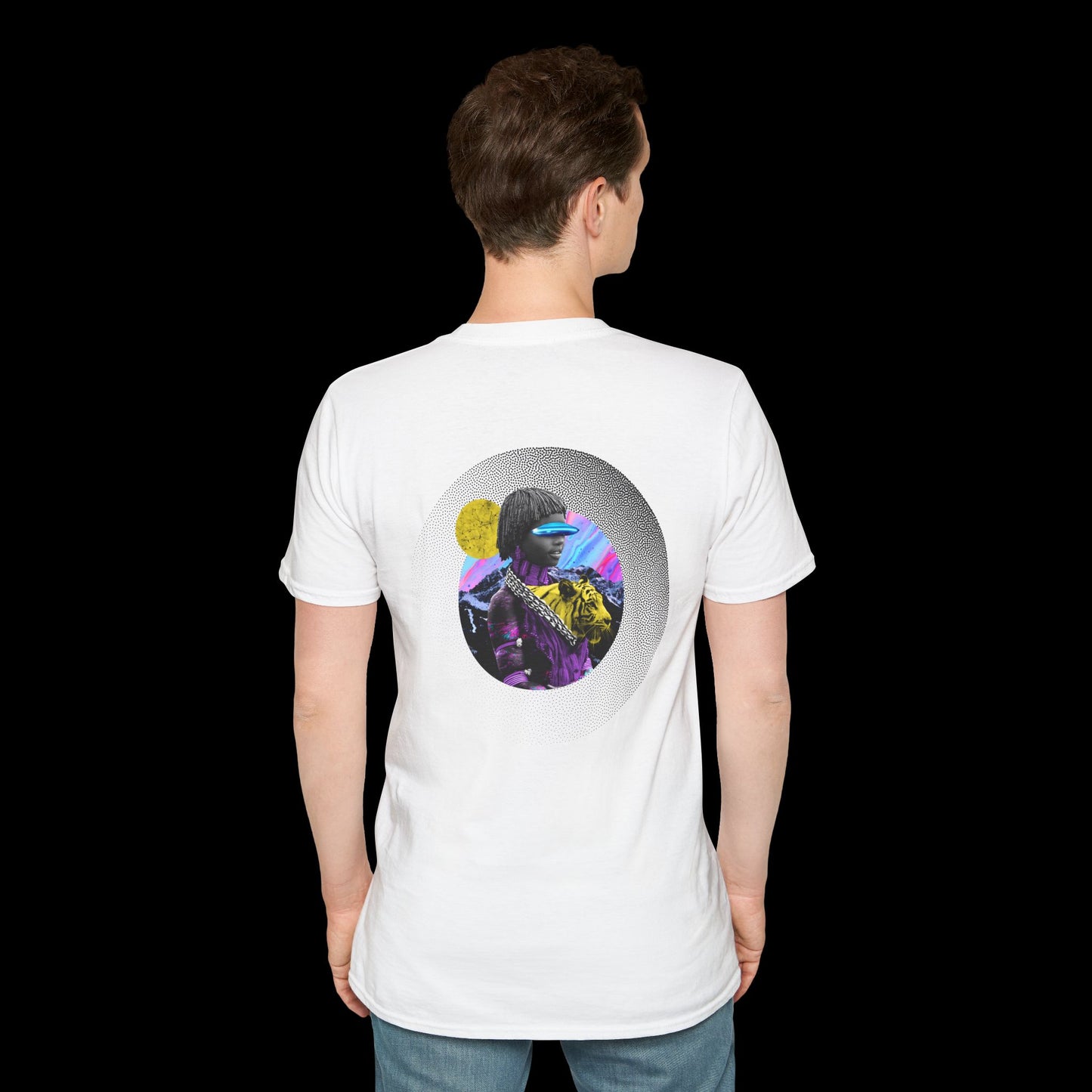 Neo Tribal Warrior: Futuristic Jungle T-Shirt