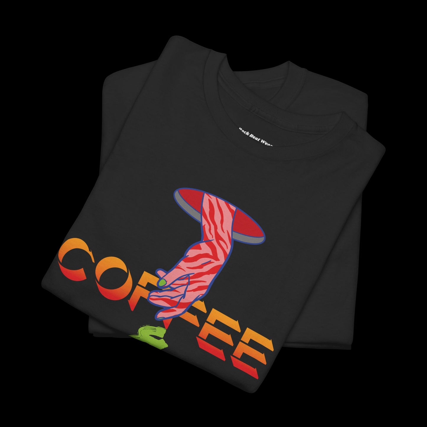 Coffee & Rave T-Shirt | Bold Festival Front Graphic Tee