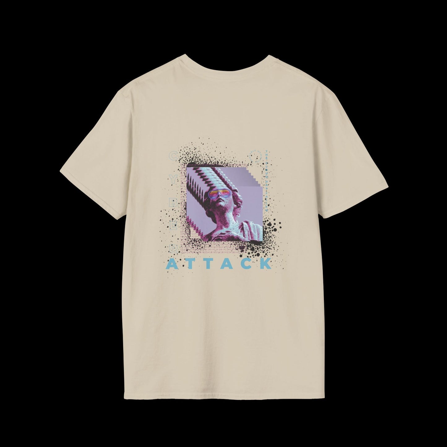 Pixel Liberty: The Glitch Statue T-Shirt | Digital Art  BackBeat Wear T-Shirt