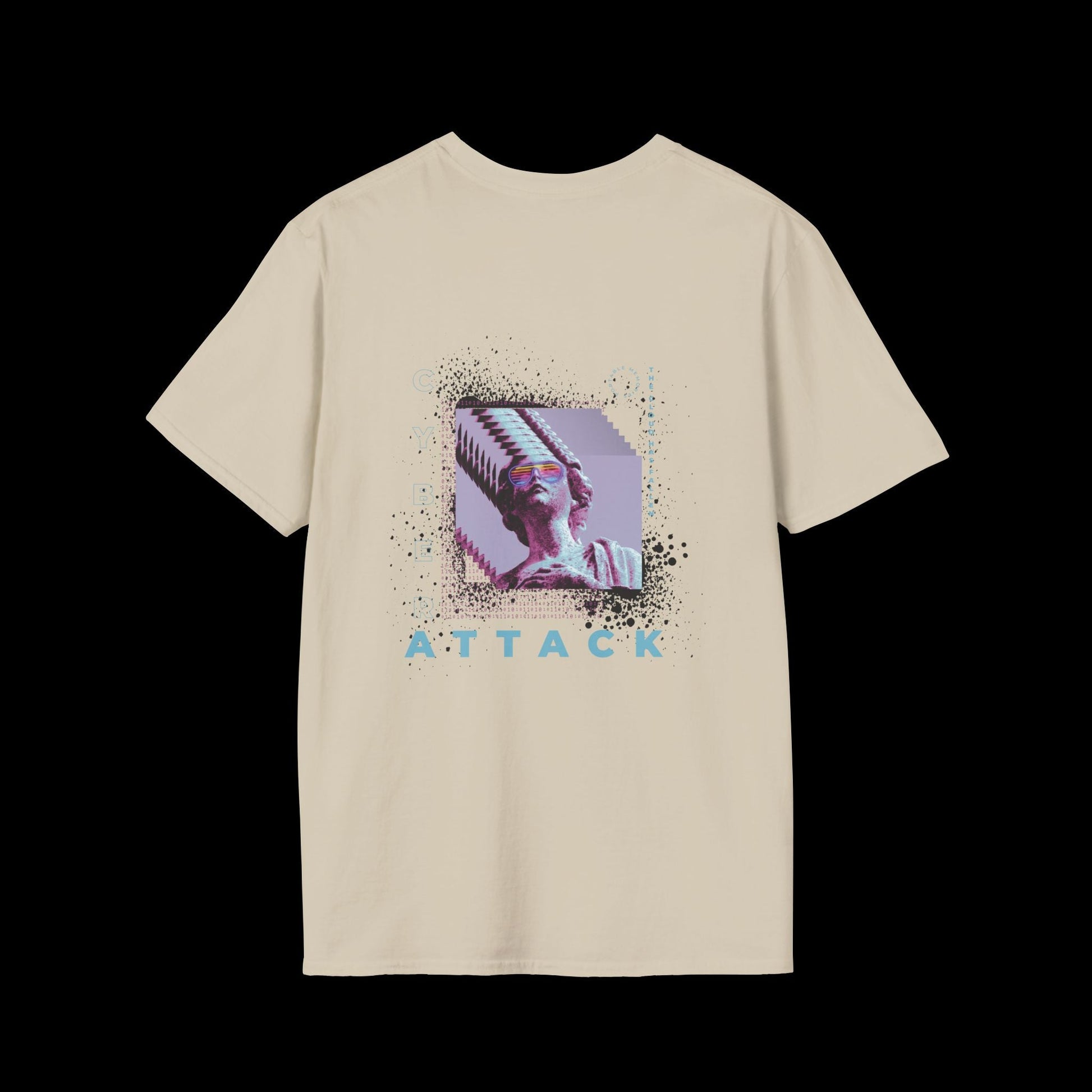 Pixel Liberty: The Glitch Statue T-Shirt | Digital Art  BackBeat Wear T-Shirt