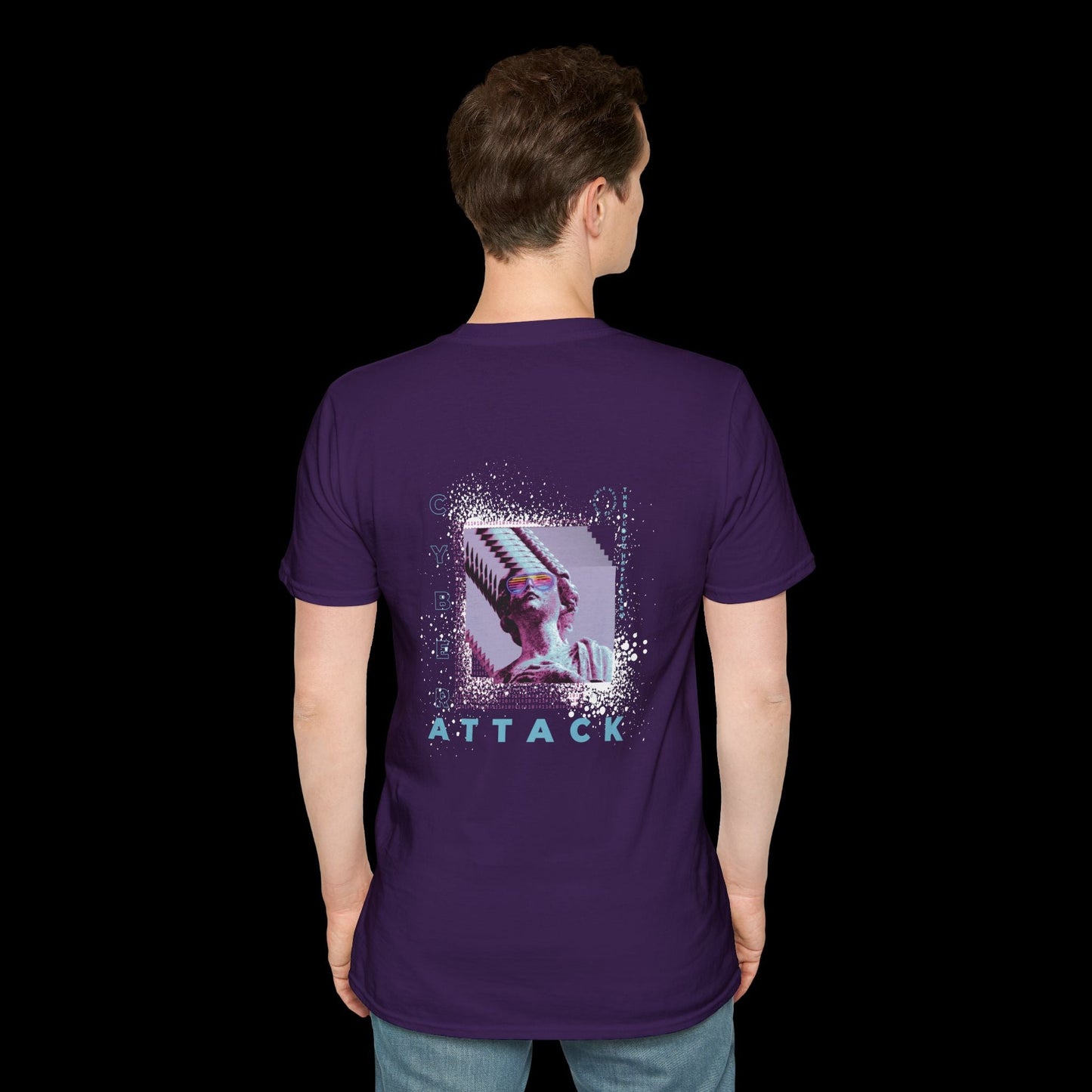Pixel Liberty: The Glitch Statue T-Shirt | Digital Art  BackBeat Wear T-Shirt