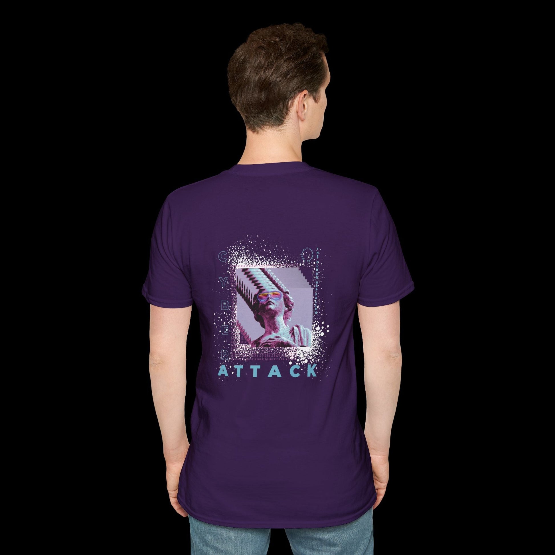 Pixel Liberty: The Glitch Statue T-Shirt | Digital Art  BackBeat Wear T-Shirt