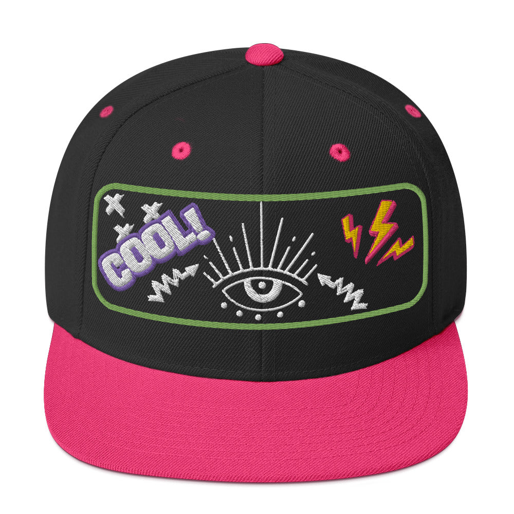 Electric Vision Snapback | Bold Streetwear Hat with Eye Graphic - BackBeat Wear 