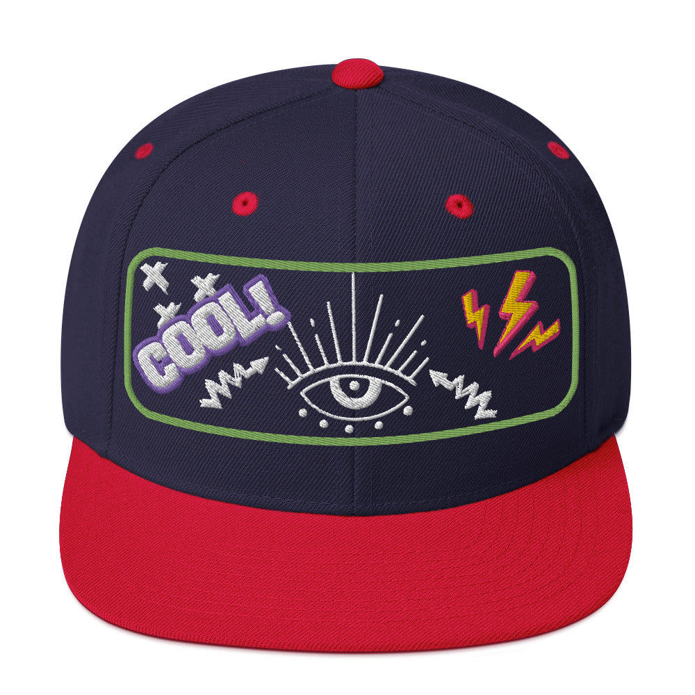 Electric Vision Snapback | Bold Streetwear Hat with Eye Graphic - BackBeat Wear 